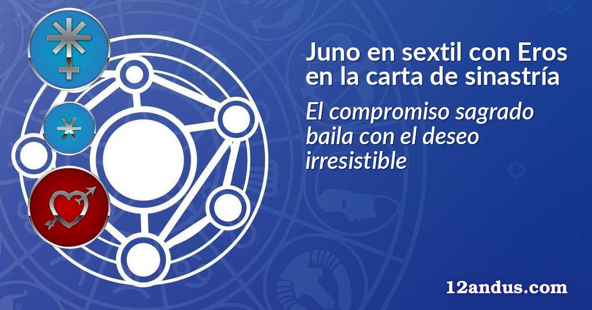 Juno en sextil con Eros en la carta de sinastría