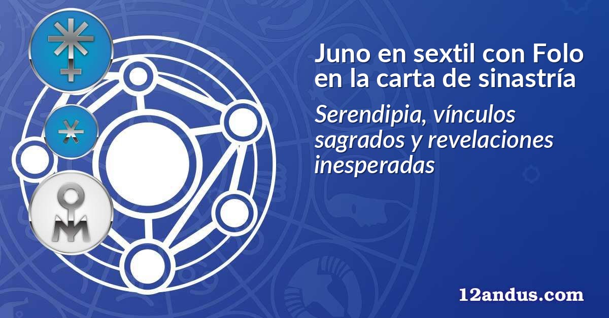 Juno en sextil con Folo en la carta de sinastría