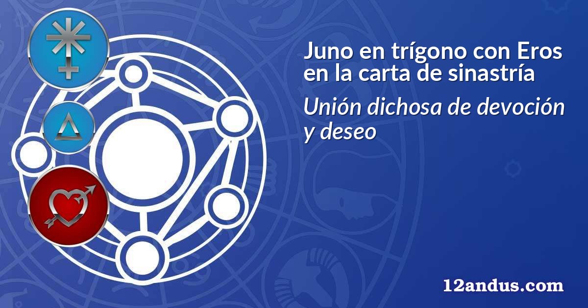 Juno en trígono con Eros en la carta de sinastría