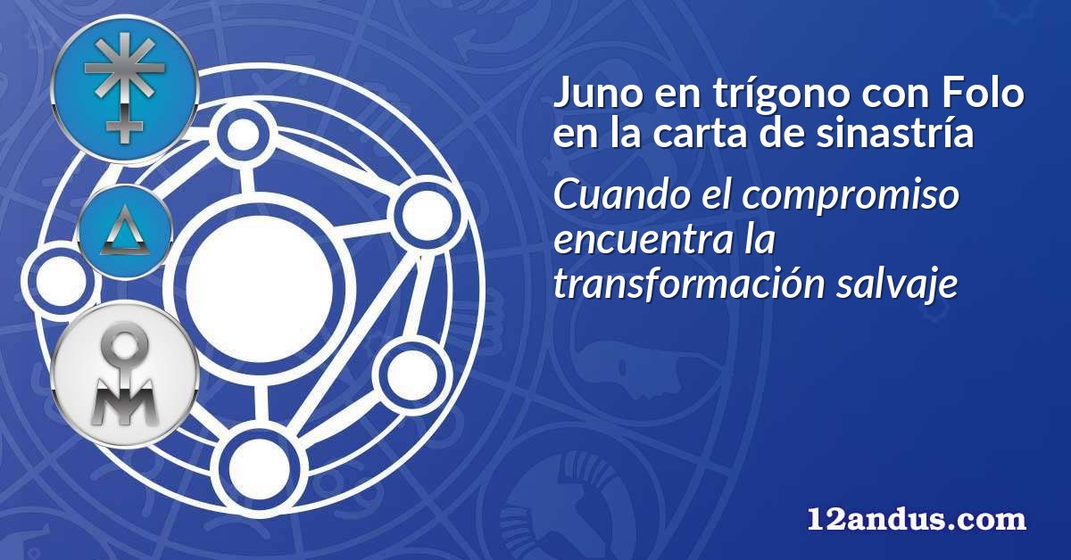 Juno en trígono con Folo en la carta de sinastría