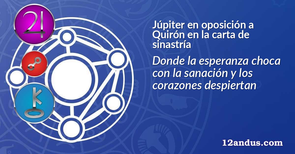Júpiter en oposición a Quirón en la carta de sinastría