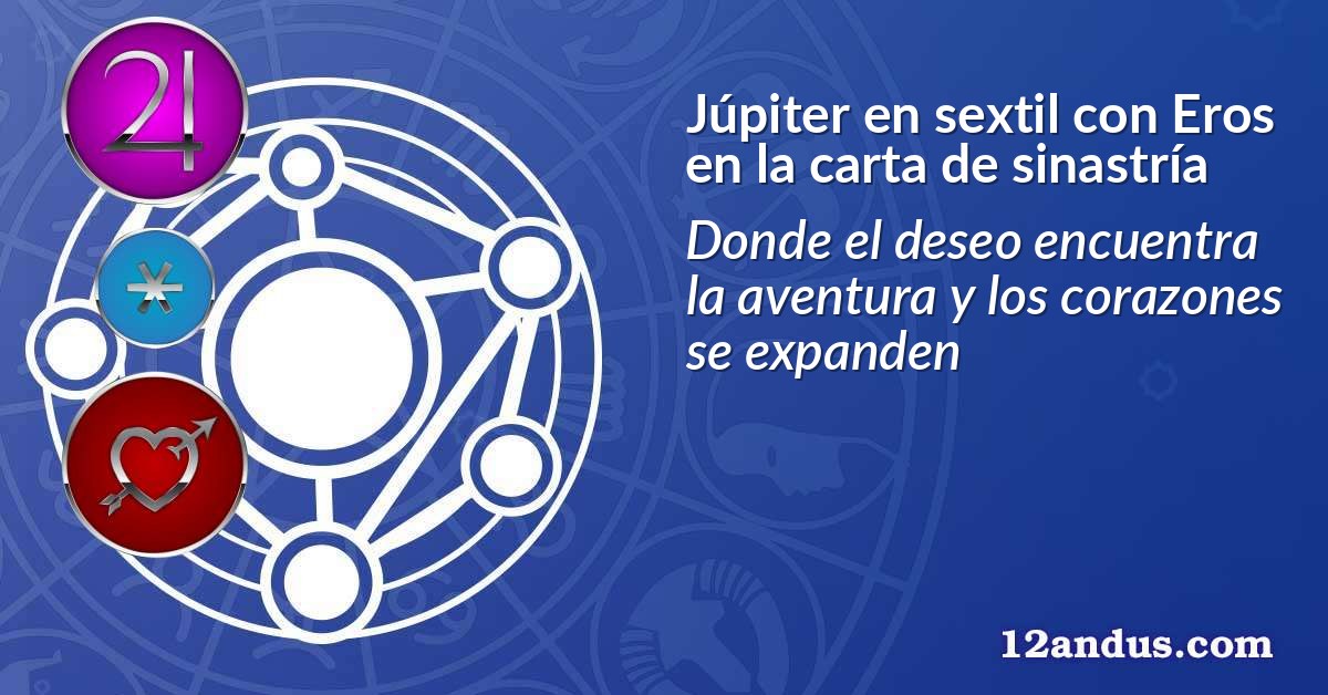 Júpiter en sextil con Eros en la carta de sinastría