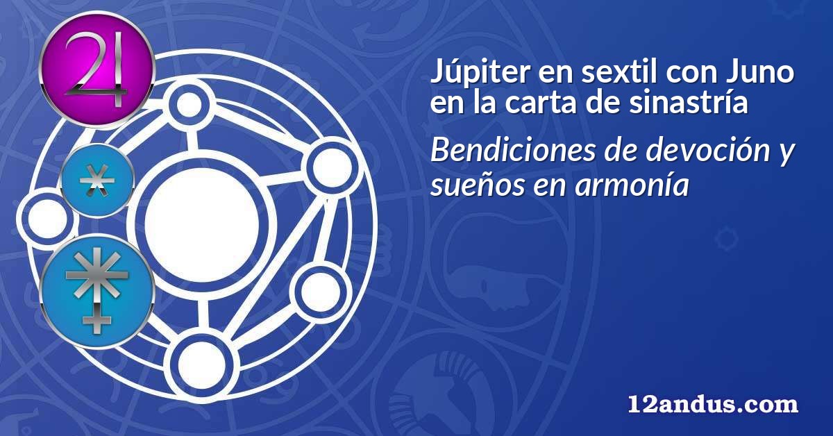 Júpiter en sextil con Juno en la carta de sinastría