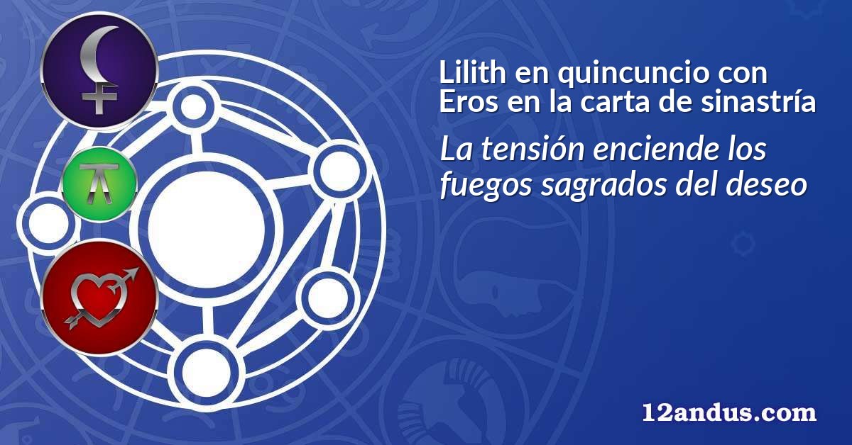 Lilith en quincuncio con Eros en la carta de sinastría