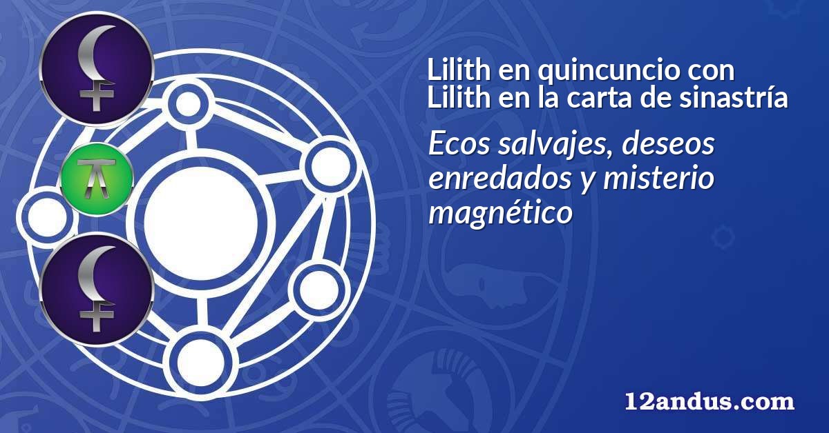 Lilith en quincuncio con Lilith en la carta de sinastría