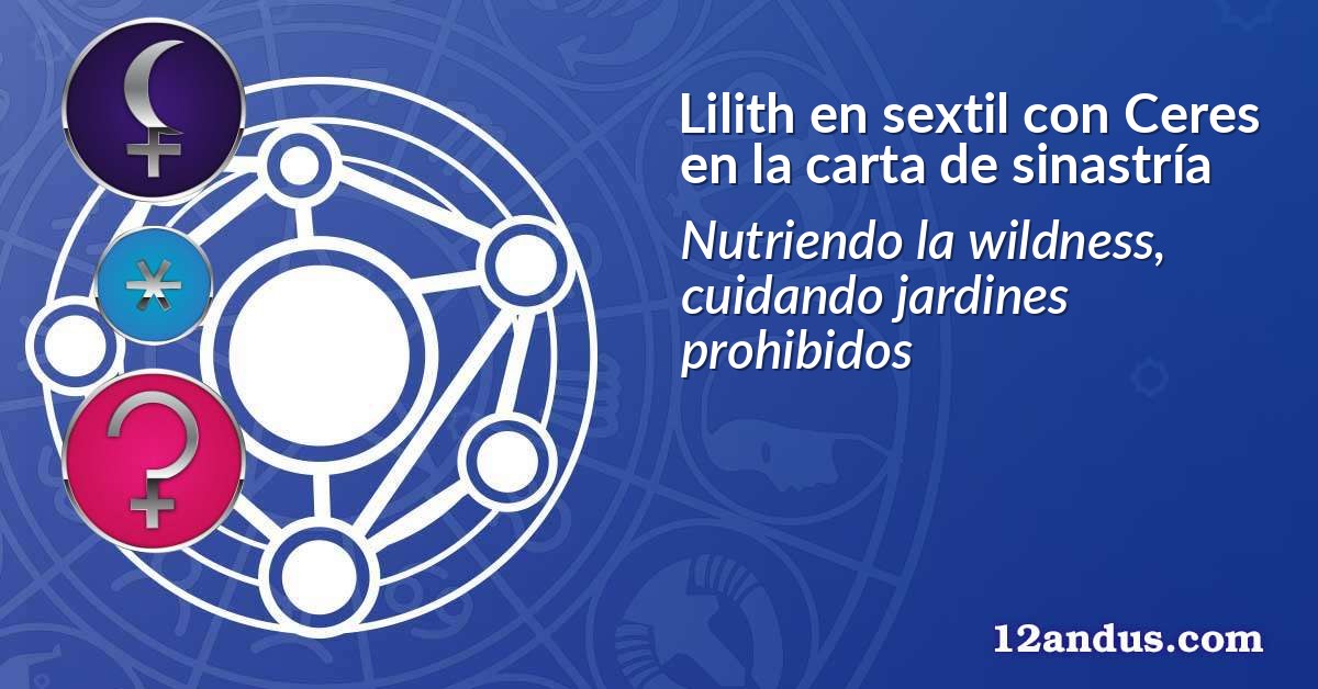 Lilith en sextil con Ceres en la carta de sinastría