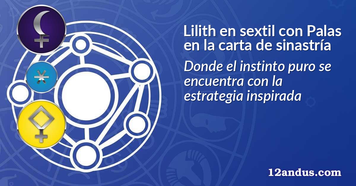 Lilith en sextil con Palas en la carta de sinastría