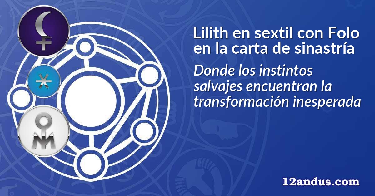 Lilith en sextil con Folo en la carta de sinastría