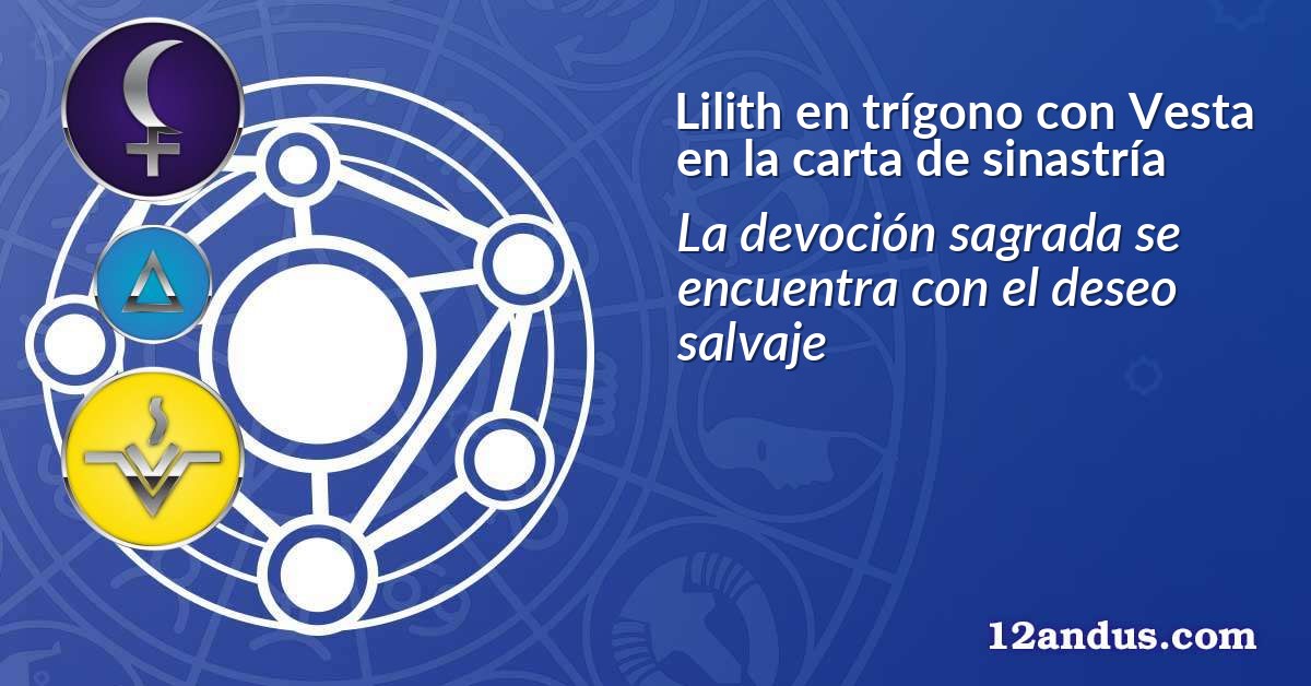 Lilith en trígono con Vesta en la carta de sinastría