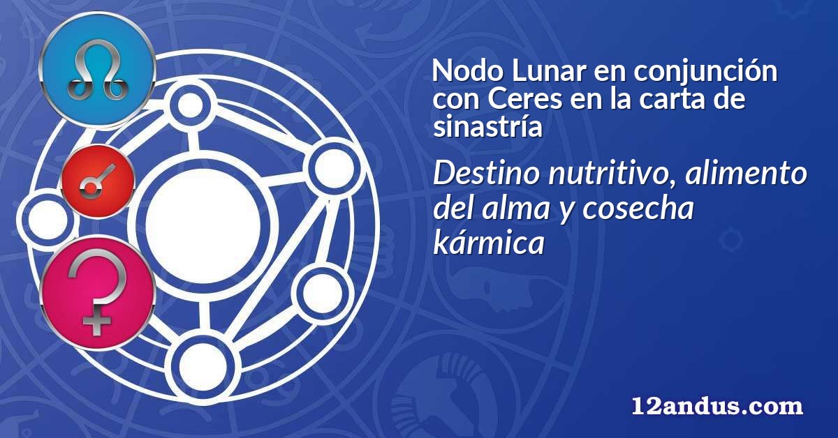 Nodo Lunar en conjunción con Ceres en la carta de sinastría
