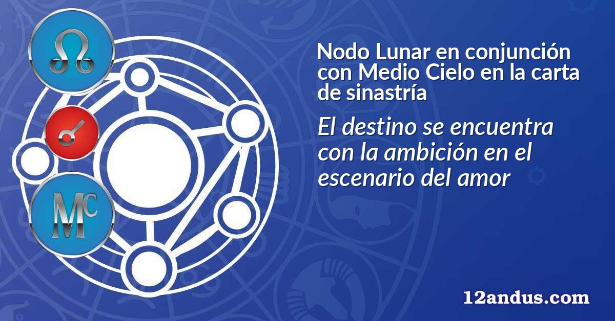Nodo Lunar en conjunción con Medio Cielo en la carta de sinastría