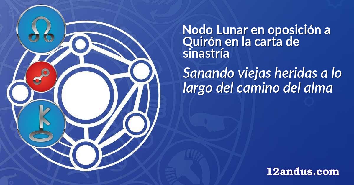 Nodo Lunar en oposición a Quirón en la carta de sinastría