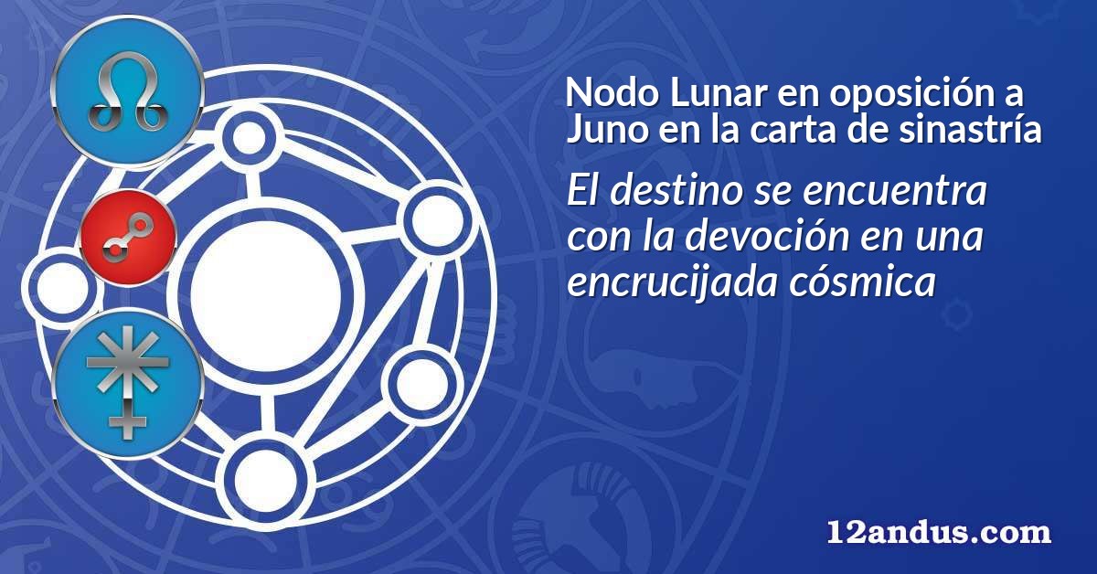 Nodo Lunar en oposición a Juno en la carta de sinastría