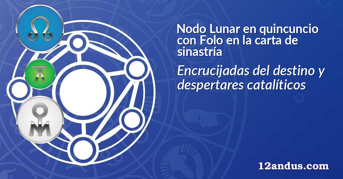 Nodo Lunar en quincuncio con Folo en la carta de sinastr&iacute;a