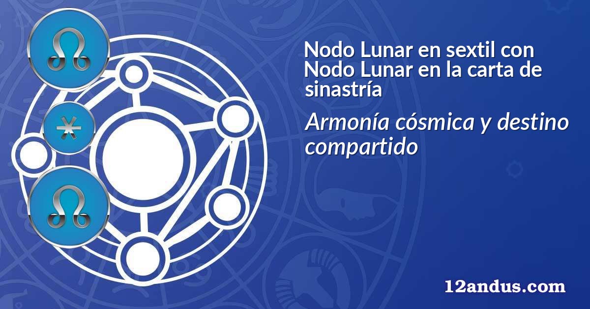 Nodo Lunar en sextil con Nodo Lunar en la carta de sinastría