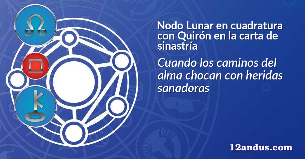 Nodo Lunar en cuadratura con Quirón en la carta de sinastría