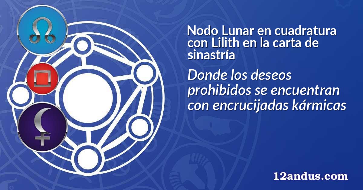 Nodo Lunar en cuadratura con Lilith en la carta de sinastría