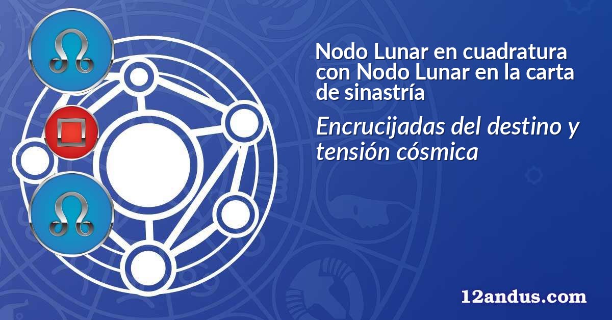 Nodo Lunar en cuadratura con Nodo Lunar en la carta de sinastría