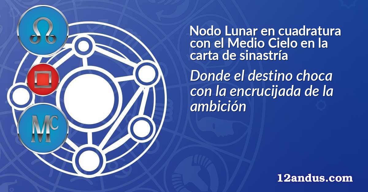 Nodo Lunar en cuadratura con el Medio Cielo en la carta de sinastría