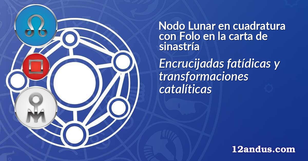 Nodo Lunar en cuadratura con Folo en la carta de sinastría