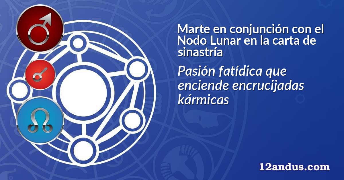 Marte en conjunción con el Nodo Lunar en la carta de sinastría