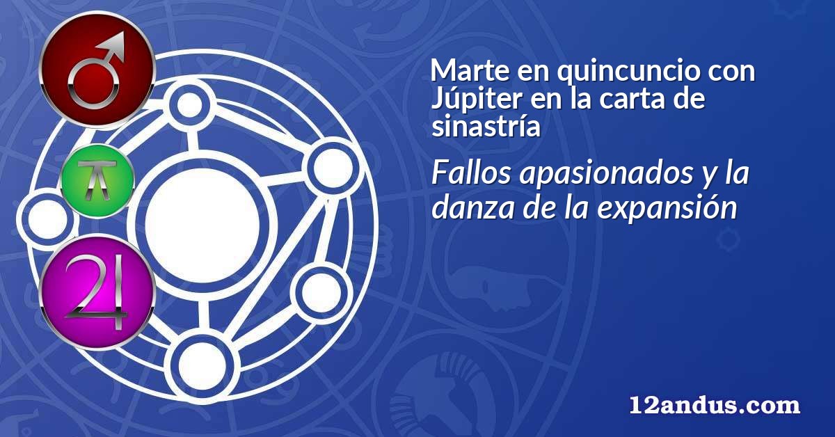 Marte en quincuncio con Júpiter en la carta de sinastría