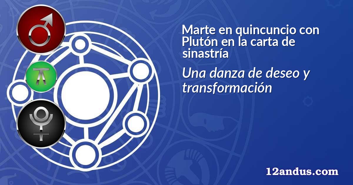 Marte en quincuncio con Plutón en la carta de sinastría
