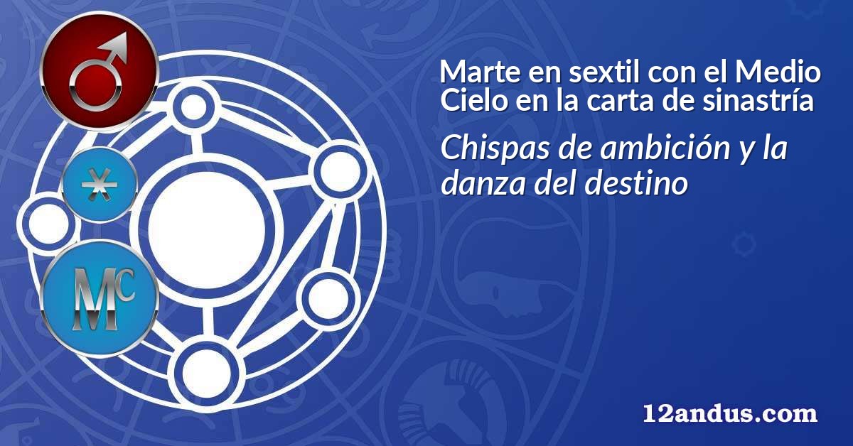 Marte en sextil con el Medio Cielo en la carta de sinastría