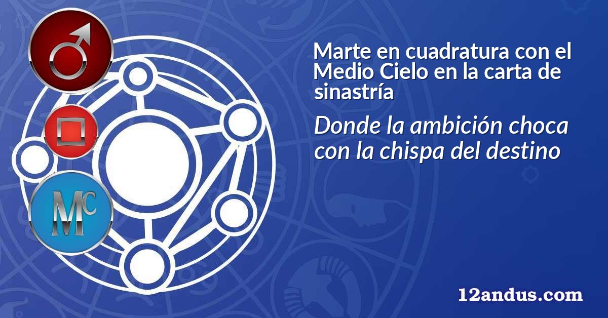 Marte en cuadratura con el Medio Cielo en la carta de sinastría