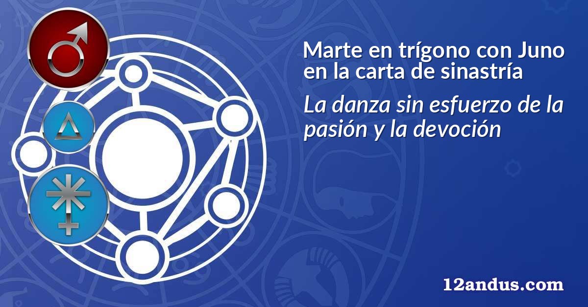 Marte en trígono con Juno en la carta de sinastría