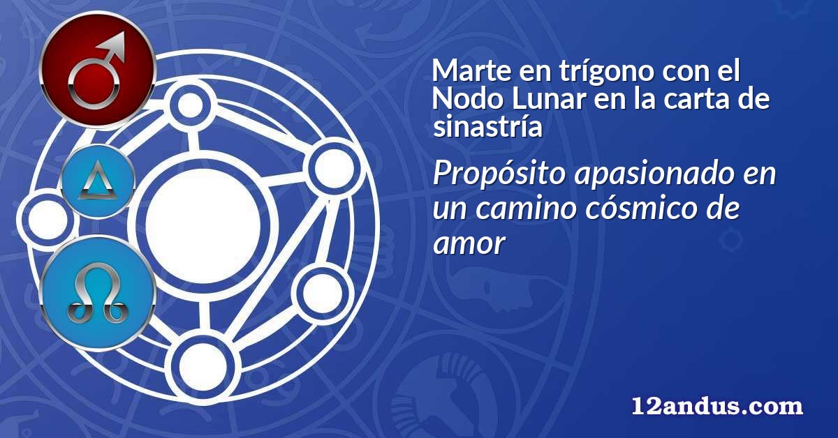 Marte en tr&iacute;gono con el Nodo Lunar en la carta de sinastr&iacute;a