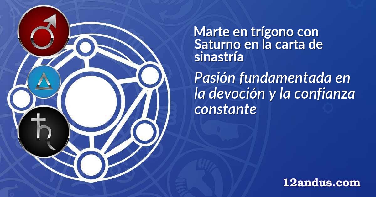 Marte en trígono con Saturno en la carta de sinastría