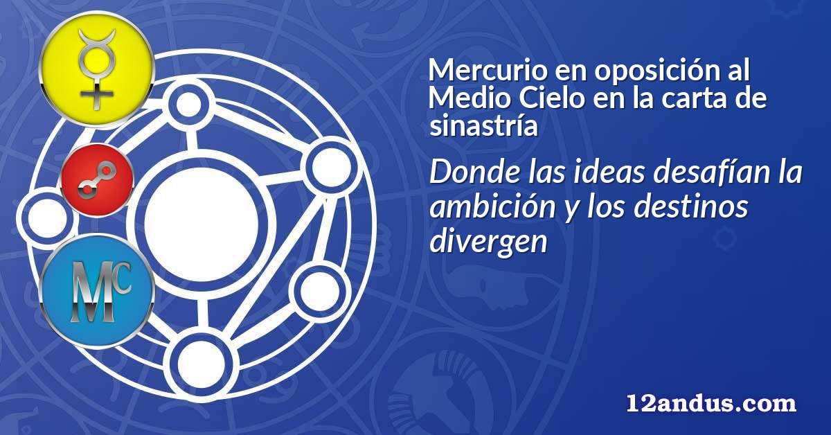 Mercurio en oposición al Medio Cielo en la carta de sinastría