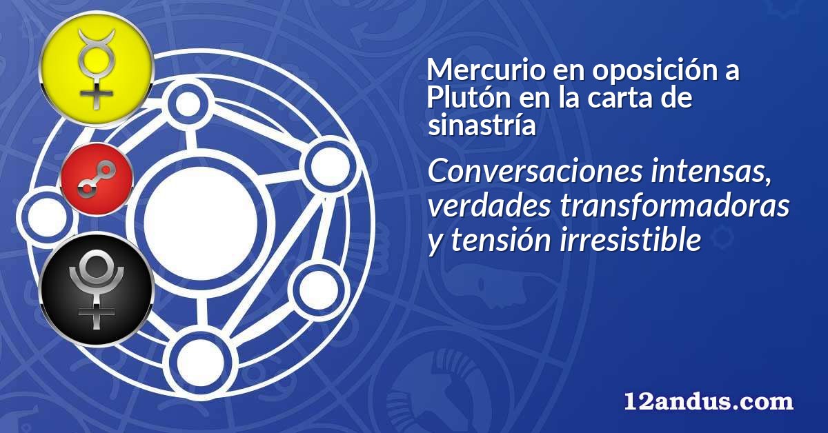 Mercurio en oposición a Plutón en la carta de sinastría