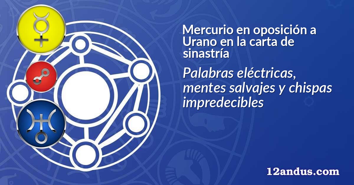 Mercurio en oposición a Urano en la carta de sinastría