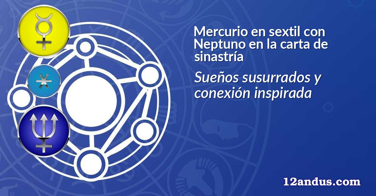Mercurio en sextil con Neptuno en la carta de sinastría