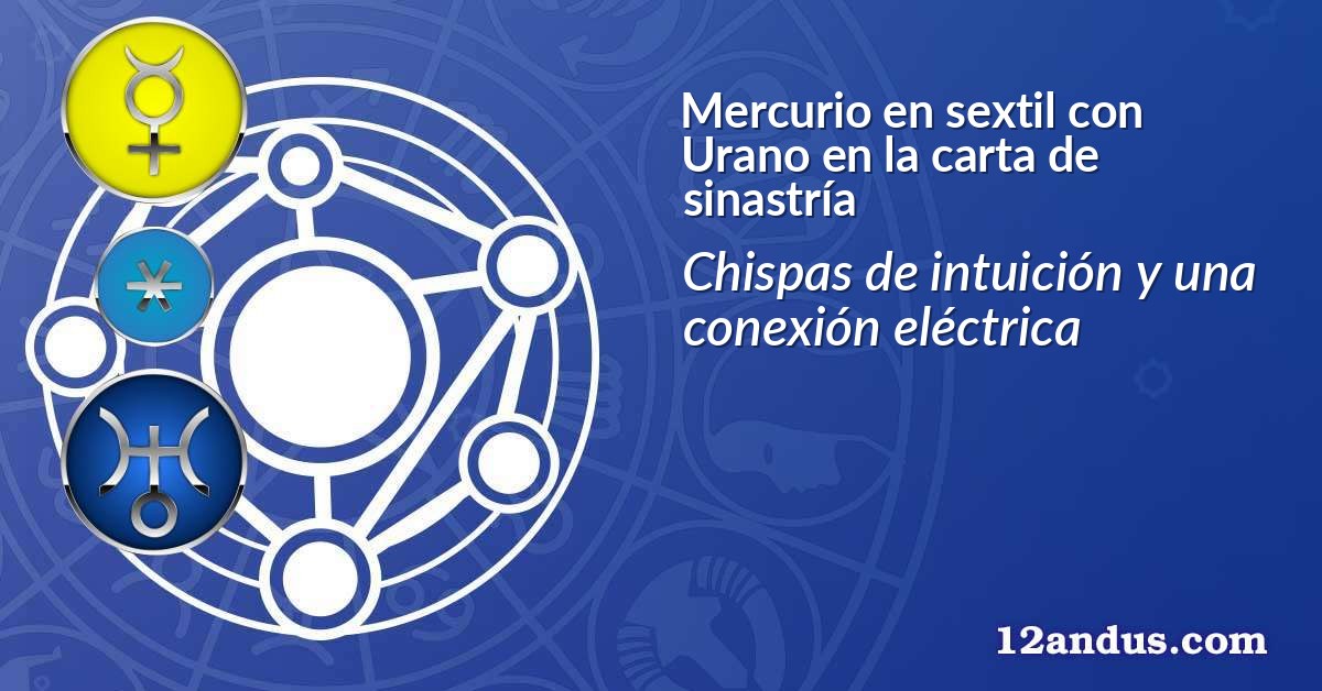 Mercurio en sextil con Urano en la carta de sinastría