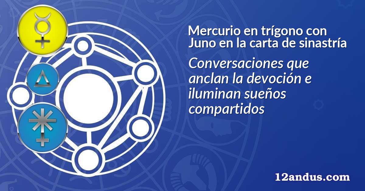 Mercurio en trígono con Juno en la carta de sinastría