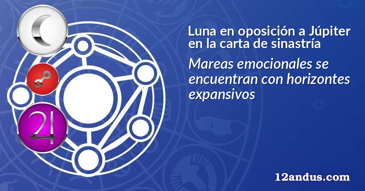 Luna en oposición a Júpiter en la carta de sinastría