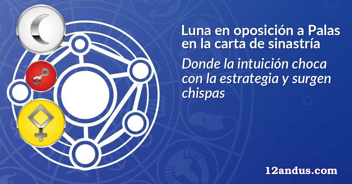 Luna en oposición a Palas en la carta de sinastría