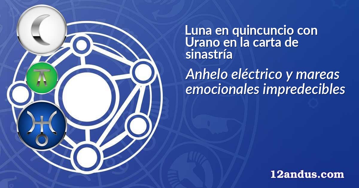 Luna en quincuncio con Urano en la carta de sinastría