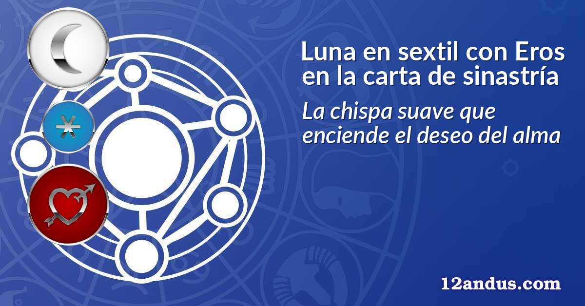 Luna en sextil con Eros en la carta de sinastría