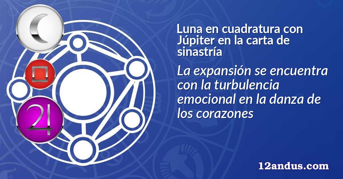 Luna en cuadratura con Júpiter en la carta de sinastría