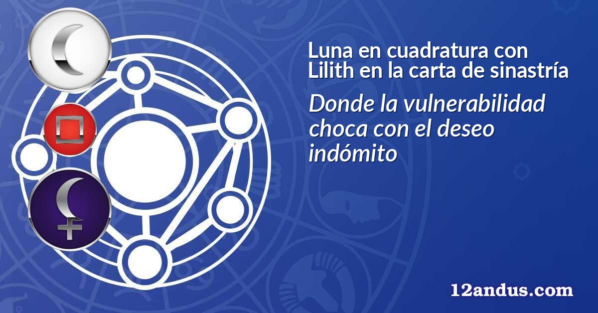 Luna en cuadratura con Lilith en la carta de sinastría