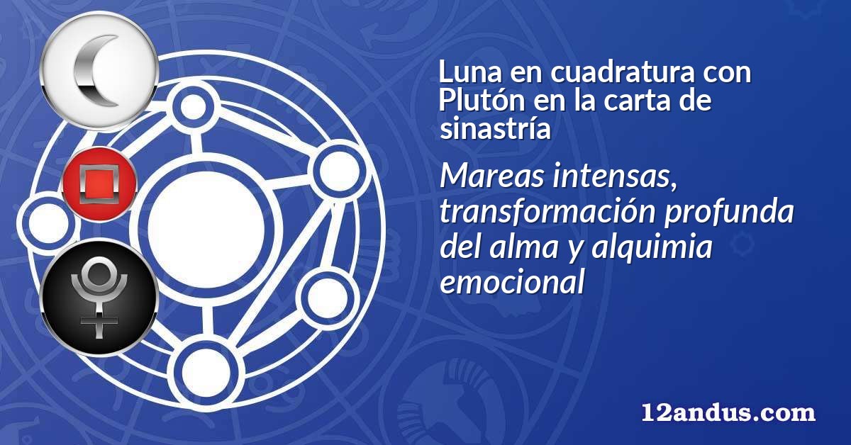 Luna en cuadratura con Plutón en la carta de sinastría