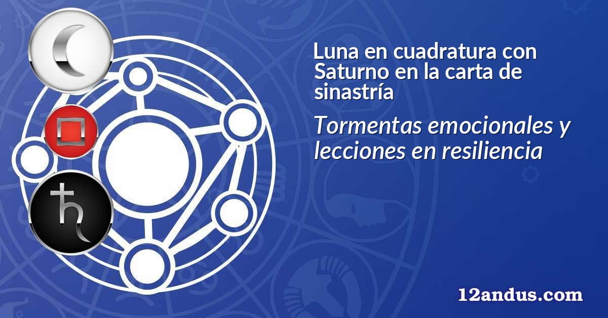 Luna en cuadratura con Saturno en la carta de sinastría