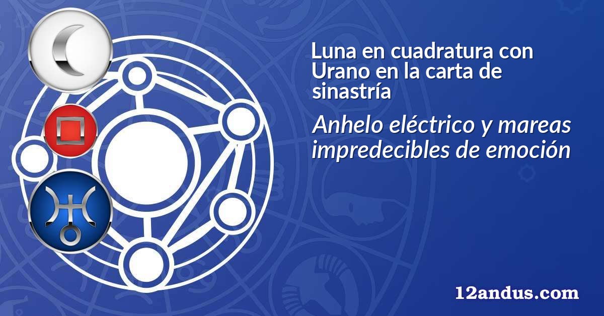 Luna en cuadratura con Urano en la carta de sinastría