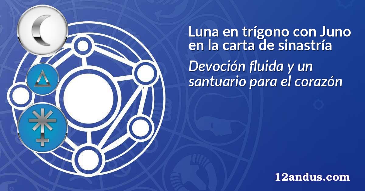 Luna en trígono con Juno en la carta de sinastría