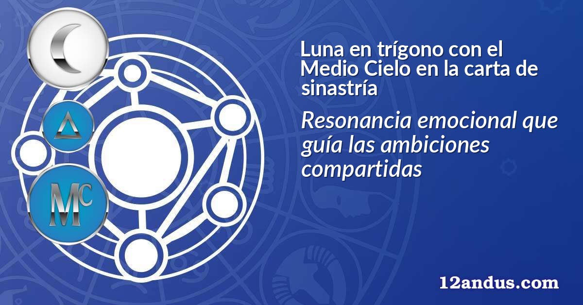 Luna en trígono con el Medio Cielo en la carta de sinastría