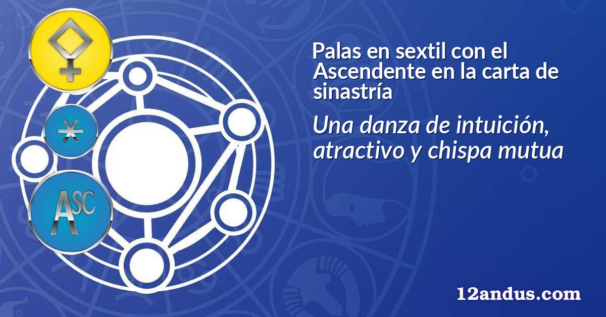 Palas en sextil con el Ascendente en la carta de sinastría